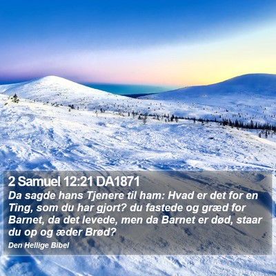2 Samuel 12:21 DA1871 Bible Verse Image