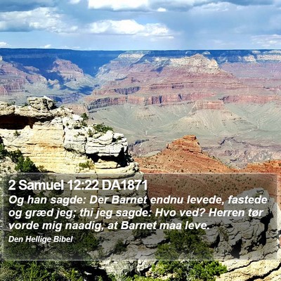 2 Samuel 12:22 DA1871 Bible Verse Image