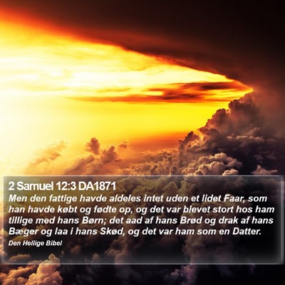 2 Samuel 12:3 DA1871 Bible Verse Image