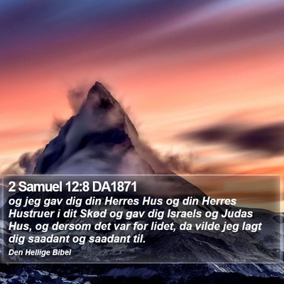 2 Samuel 12:8 DA1871 Bible Verse Image