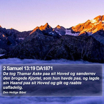 2 Samuel 13:19 DA1871 Bible Verse Image