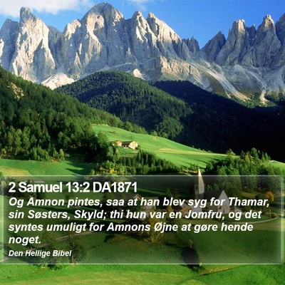 2 Samuel 13:2 DA1871 Bible Verse Image
