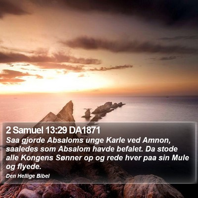 2 Samuel 13:29 DA1871 Bible Verse Image