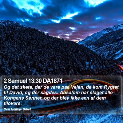 2 Samuel 13:30 DA1871 Bible Verse Image