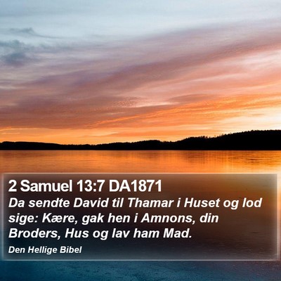 2 Samuel 13:7 DA1871 Bible Verse Image