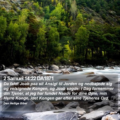 2 Samuel 14:22 DA1871 Bible Verse Image