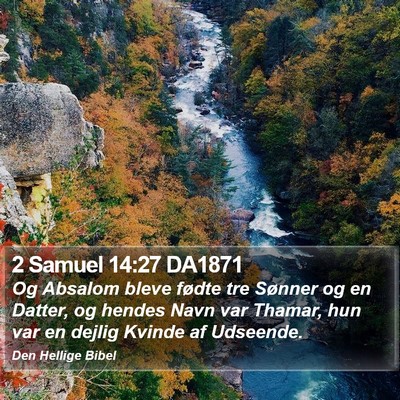 2 Samuel 14:27 DA1871 Bible Verse Image
