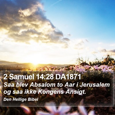 2 Samuel 14:28 DA1871 Bible Verse Image