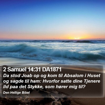 2 Samuel 14:31 DA1871 Bible Verse Image