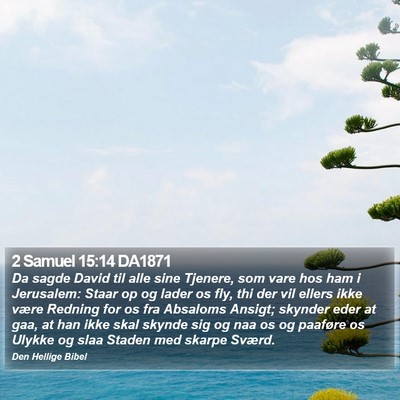 2 Samuel 15:14 DA1871 Bible Verse Image