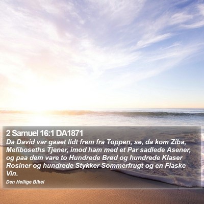 2 Samuel 16:1 DA1871 Bible Verse Image