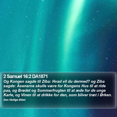2 Samuel 16:2 DA1871 Bible Verse Image