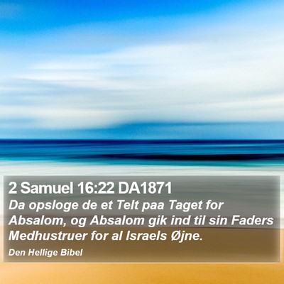 2 Samuel 16:22 DA1871 Bible Verse Image