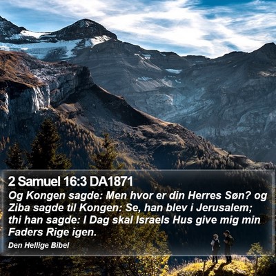 2 Samuel 16:3 DA1871 Bible Verse Image
