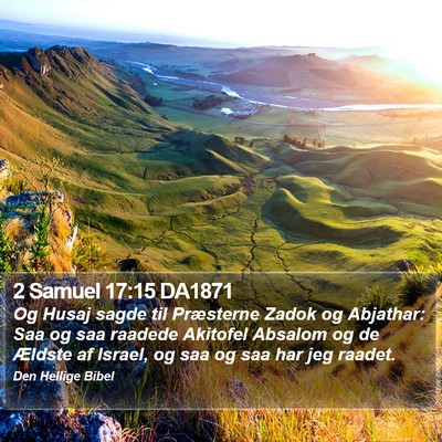 2 Samuel 17:15 DA1871 Bible Verse Image