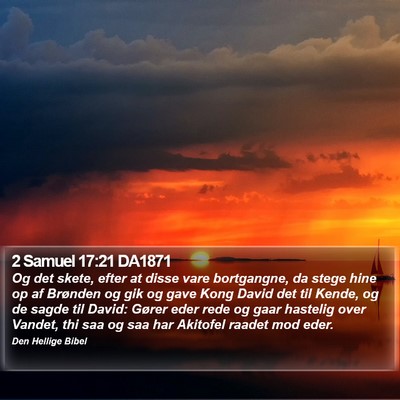 2 Samuel 17:21 DA1871 Bible Verse Image