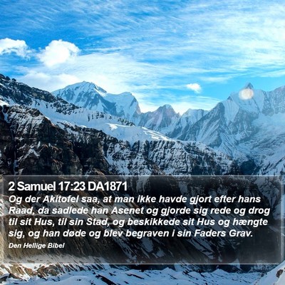 2 Samuel 17:23 DA1871 Bible Verse Image