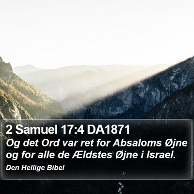 2 Samuel 17:4 DA1871 Bible Verse Image