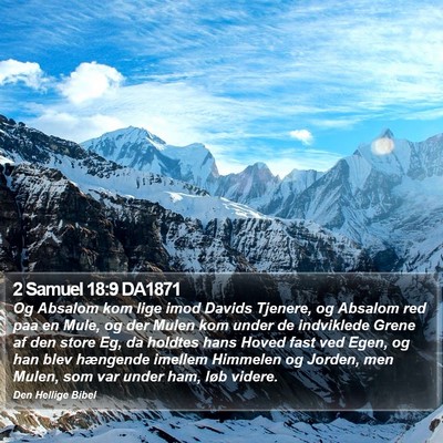 2 Samuel 18:9 DA1871 Bible Verse Image