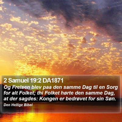 2 Samuel 19:2 DA1871 Bible Verse Image