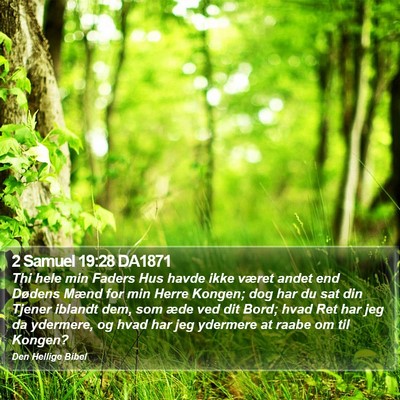 2 Samuel 19:28 DA1871 Bible Verse Image