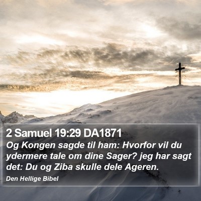 2 Samuel 19:29 DA1871 Bible Verse Image