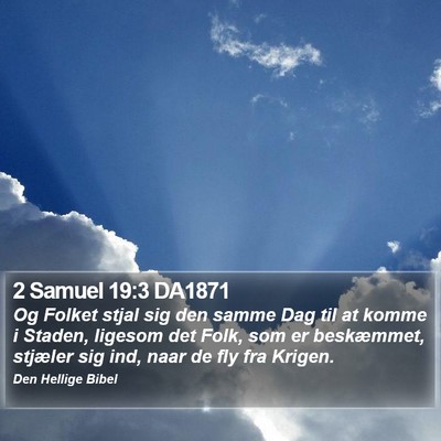2 Samuel 19:3 DA1871 Bible Verse Image