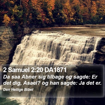 2 Samuel 2:20 DA1871 Bible Verse Image