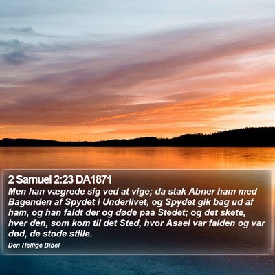 2 Samuel 2:23 DA1871 Bible Verse Image