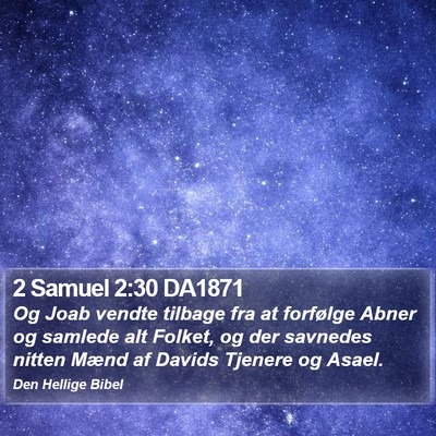 2 Samuel 2:30 DA1871 Bible Verse Image