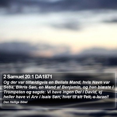 2 Samuel 20:1 DA1871 Bible Verse Image