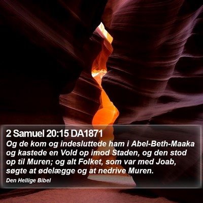 2 Samuel 20:15 DA1871 Bible Verse Image