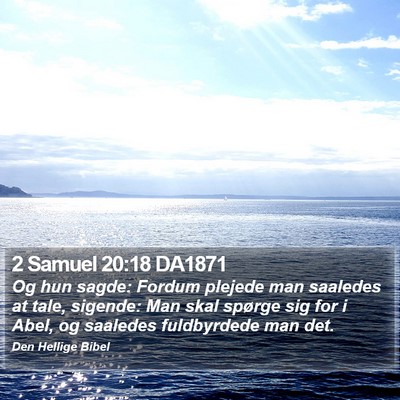 2 Samuel 20:18 DA1871 Bible Verse Image