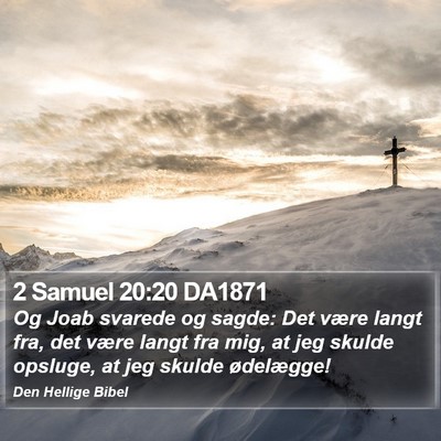 2 Samuel 20:20 DA1871 Bible Verse Image