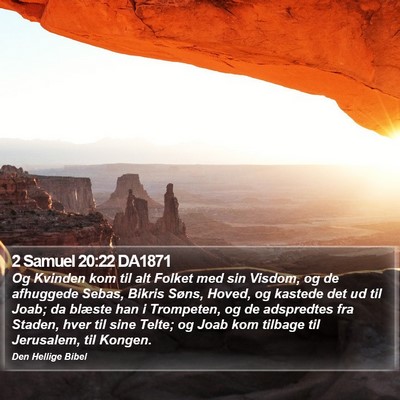 2 Samuel 20:22 DA1871 Bible Verse Image