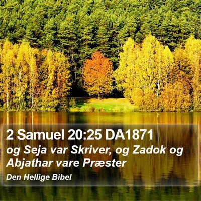 2 Samuel 20:25 DA1871 Bible Verse Image