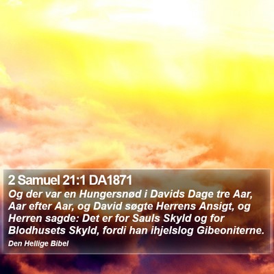 2 Samuel 21:1 DA1871 Bible Verse Image