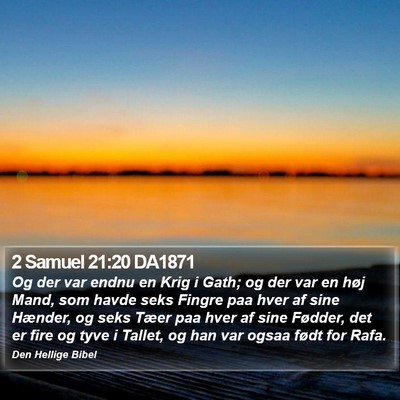 2 Samuel 21:20 DA1871 Bible Verse Image