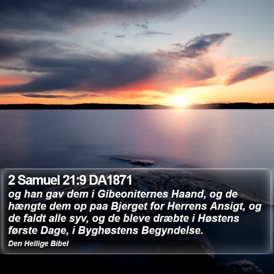 2 Samuel 21:9 DA1871 Bible Verse Image