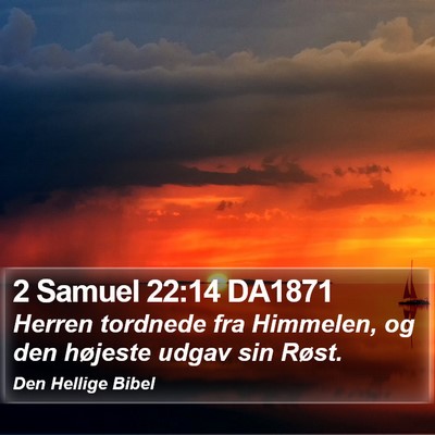 2 Samuel 22:14 DA1871 Bible Verse Image