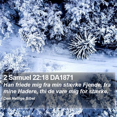 2 Samuel 22:18 DA1871 Bible Verse Image