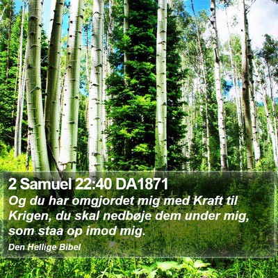 2 Samuel 22:40 DA1871 Bible Verse Image