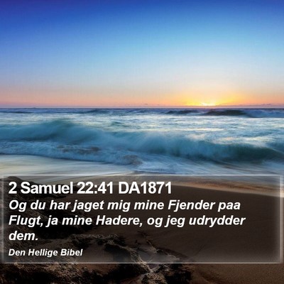 2 Samuel 22:41 DA1871 Bible Verse Image