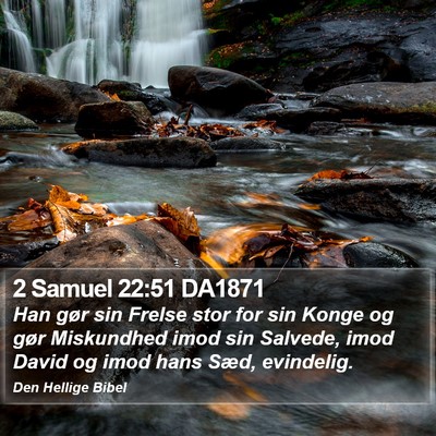 2 Samuel 22:51 DA1871 Bible Verse Image