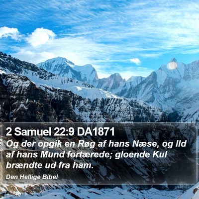 2 Samuel 22:9 DA1871 Bible Verse Image
