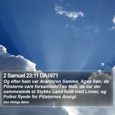 2 Samuel 23:11 DA1871 Bible Verse Image
