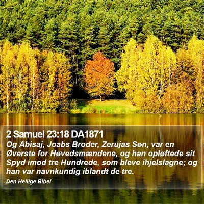 2 Samuel 23:18 DA1871 Bible Verse Image