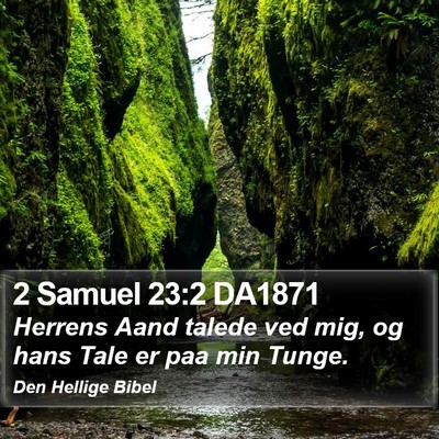 2 Samuel 23:2 DA1871 Bible Verse Image