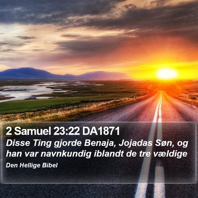 2 Samuel 23:22 DA1871 Bible Verse Image
