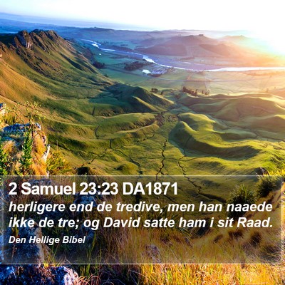 2 Samuel 23:23 DA1871 Bible Verse Image